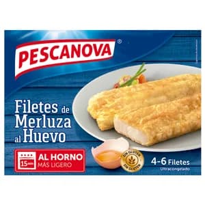 PESCANOVA Merluza en filetes al huevo, sin gluten 4 - 6 uds.