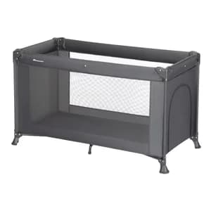 Cuna de viaje plegable, color gris grafito, DOREL SOFT DREAMS.