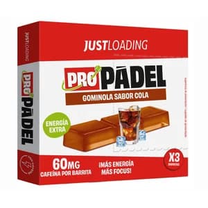 JUSTLOADING Barrita gummy sabor cola padel 3 x 30 g.