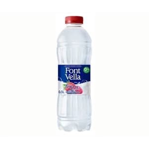 FONT VELLA Agua mineral toque frutos rojos 0,5 l.