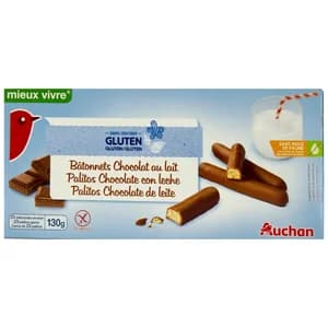 PRODUCTO ALCAMPO Palitos de chocolate con leche 130 g.