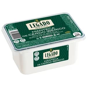 LEGADO IBÉRICO Tarrina de manteca de cerdo ibérico ideal para cocinar 400 g.