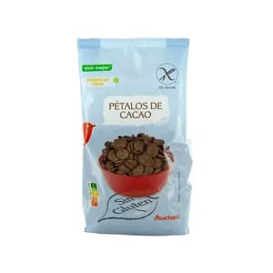 PRODUCTO ALCAMPO Cereales desayuno de arroz y maíz, pétalos de chocolate, sin gluten PRODUCTO ALCAMPO 400 g.