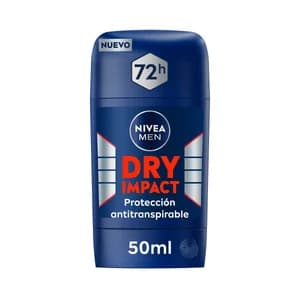 NIVEA Men dry impact Desodorante en stick para hombres, antitranspirante hasta 72 horas 50 ml.