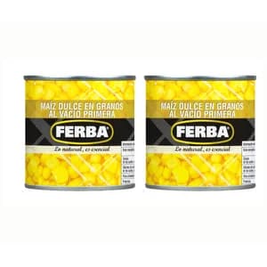 FERBA Maíz en grano 2 x 140 g.