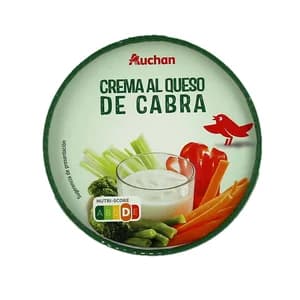 AUCHAN Crema de queso de cabra para untar 125 g. Producto Alcampo