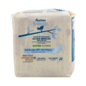 PRODUCTO ALCAMPO Compresas super con alas de noche PRODUCTO ALCAMPO 10 uds.