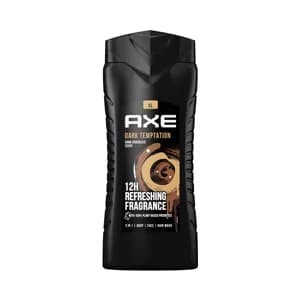 AXE Dark temptation Gel de baño o ducha para hombre, acción relajante y aroma a chocolate negro 400 ml.