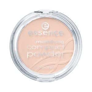 ESSENCE tono 04 Perfect beige Polvos compactos matificantes, de textura fina.