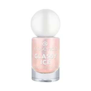 ESSENCE Glassy ice tono 09 rosa suave Miniesmalte de uñas con un brillo iridiscente.