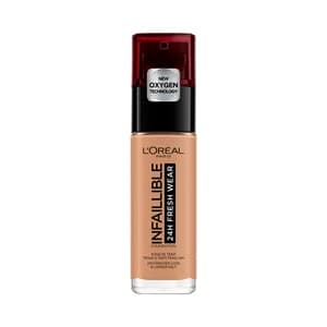 L"ORÉAL PARIS Infaillible Tono 300 Amber, Base de maquillaje de larga duración (24 horas).