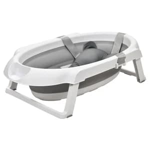 Bañera con patas y reductor Luigi, color blanco y gris, ASALVO.