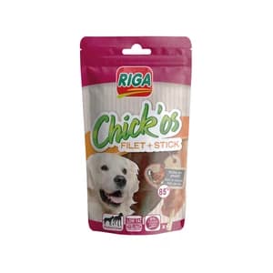 RIGA Bocaditos con sabor a pollo para perros RIGA CHICK'OS 4 uds x 75 g.