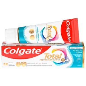 COLGATE Total prevención activa + Pasta de dientes con flúor y acción reparadora del esmalte 75 ml.