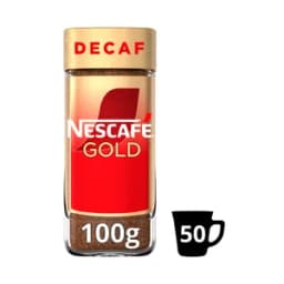NESCAFÉ Gold Café soluble descafeinado bote de 100 g.