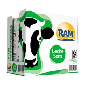 RAM Leche semidesnatada de vaca 6x1 l.