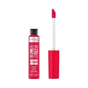 RIMMEL Lasting mega matte tono 910 fuchsia flush Pintalabios líquido de larga duración (16 horas) con acabado mate.