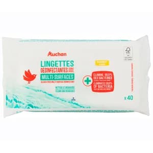 PRODUCTO ALCAMPO Toallitas desinfectantes multisuperficies 40 uds