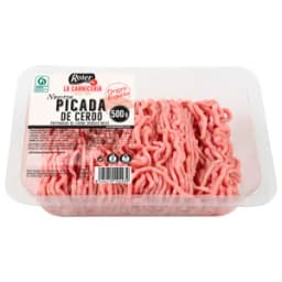 Bandeja de preparado de carne picada (burger meat) de cerdo, elaborada sin gluten ROLER La carniceria 500 g.