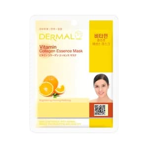 DERMAL Mascarilla facial iluminadora y reafirmante con vitamina C y colágeno.