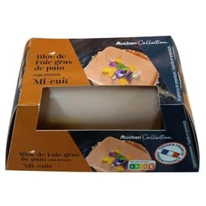 ALCAMPO GOURMET Bloc de foie gras de pato con trozos 200 g.