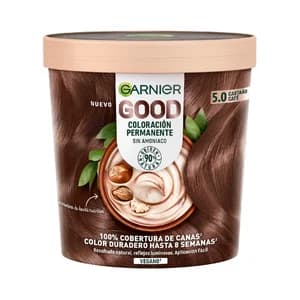 GARNIER Coloracion permanente sin amoniaco, tono 5.0 Castaño café GARNIER Good.