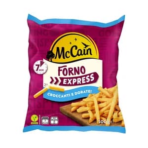 McCAIN Patatas prefritas y ultracongeladas, especiales para hacer sin aceite en el horno Forno express 500 g.