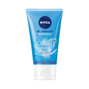 NIVEA Gel facial limpiador refrescante, con agua purificada y flor de loto, para pieles normales NIVEA 150 ml.