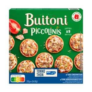PICCOLINIS Minipizza congelada con atún de Buitoni 9 x 30 g.