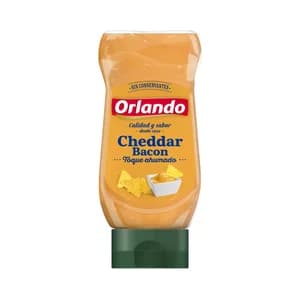 ORLANDO Salsa Cheddar bacon con un toque ahumado 245 g.