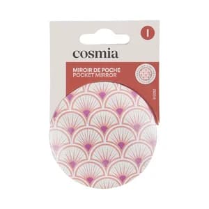 COSMIA Espejo de bolsillo en un práctico y bonito estuche.