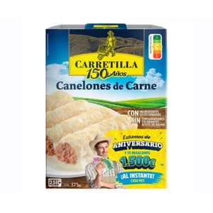 CARRETILLA Canelones de carne 375 g.
