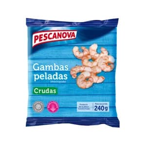 PESCANOVA Gambas peladas bajas en grasa PESCANOVA 240 g.