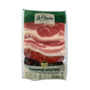 Compango Asturiano (Morcilla y chorizo asturiano, panceta salada y lacón salado) LA BRAÑA 500 g.