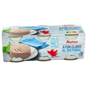 PRODUCTO ALCAMPO Atún claro al natural pack 6 uds. x 56 g.