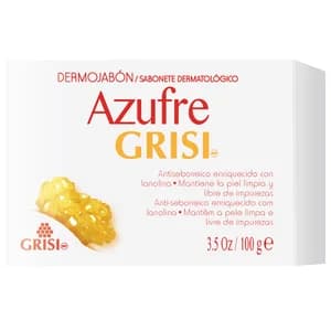 GRISI Jabón de azufre con lanolina (útil en el tratamiento del acné), especial para pieles grasas GRISI 100 ml.