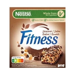 NESTLÉ Cereales en barrita con chocolate FITNESS 6 uds x 23,5 g.
