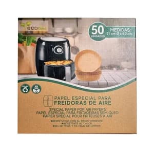 ECOFAMI Molde de papel especial para freidora de aire 21x4,2 cm ECOFAMI 50 uds.