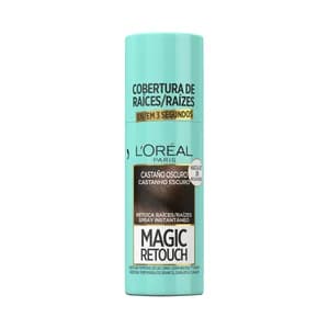 L´ORÉAL PARIS Magic retouch, tono Castaño oscuro Spray retocador de raices con cobertura temporal e instantánea de las canas.