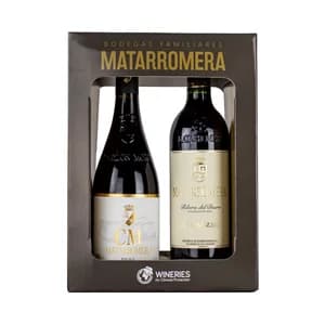MATARROMERA Estuche con 2 botellas de vino tinto.