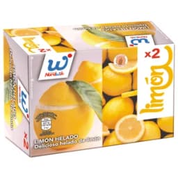 NORDWIK Limón relleno de delicioso helado con sabor a limón 2 x 140 ml.