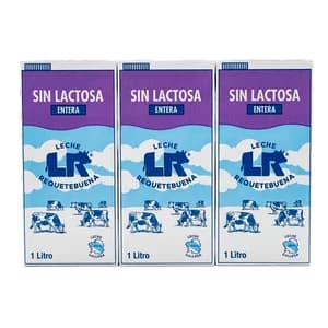 RÍO Leche de vaca entera y sin lactosa, de origen 100% gallego 6 x 1 l.
