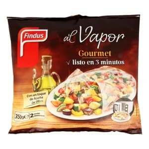 FINDUS Verduras al vapor con un toque de aceite de oliva Gourmet 350 g.