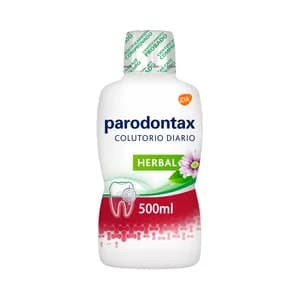 PARODONTAX Enjuague bucal de uso diario con flúor, sin alcohol y con sabor agradable sabor herbal PARODONTAX 500 ml.