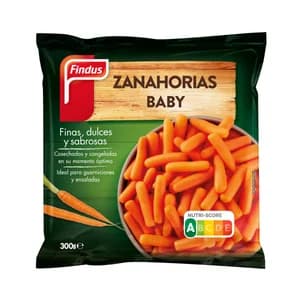 FINDUS Zanahoria baby ultracongeladas FINDUS 300 g.