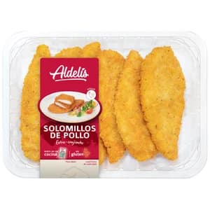 Bandeja con solomillos de pollo con empanado extra crujiente ALDELÍS