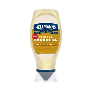 HELLMANN'S Salsa Mayonesa con mostaza formato bote bocabajo 430ml.