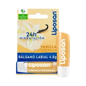 LIPOSAN Protector (bálsamo) labial hidratante, con aroma a vainilla.