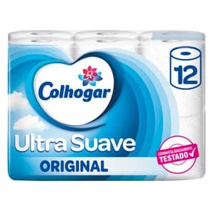 COLHOGAR Papel higiénico Ultrasuave Original 12 rollos