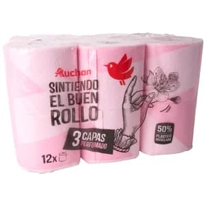 PRODUCTO ALCAMPO Papel higiénico perfumado de triple capa 12 uds.